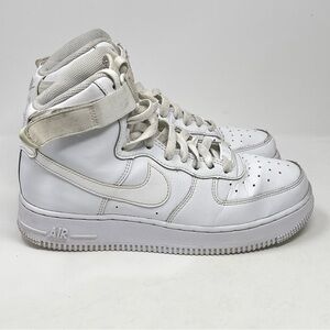 Nike Air Force 1 07 High Youth Size 6 Womens 7.5 Triple White Shoes 653998-100